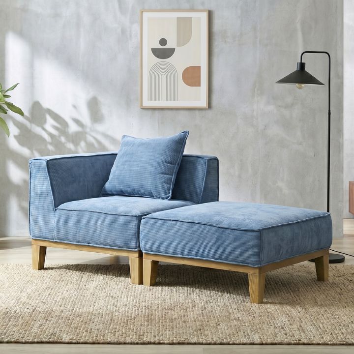 ソファ 幅144cm 2WAY ブルー 関家具 nora ”ベキア”  │開梱設置付き