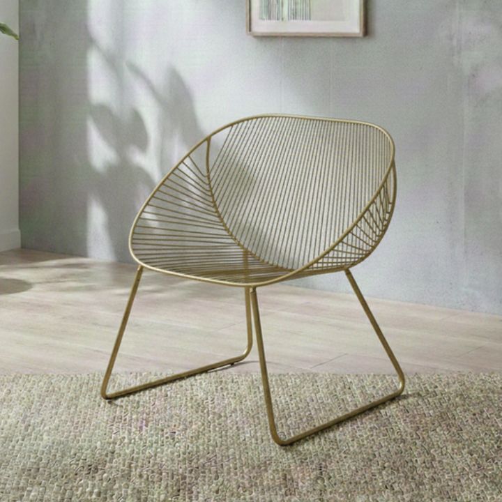 ワイヤーチェア ゴールド ガーデン "ミーチェ"