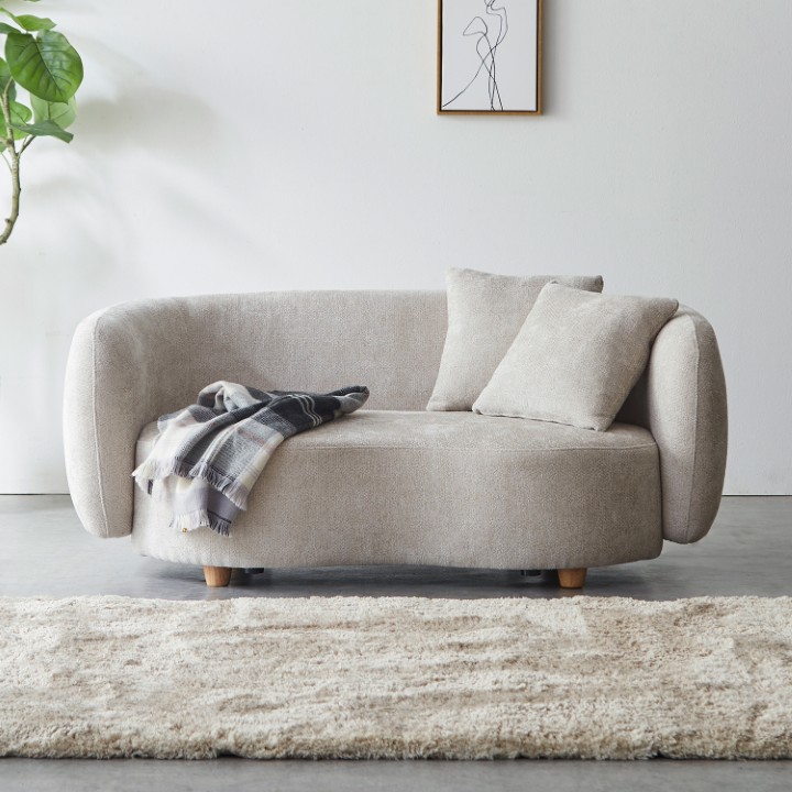 ラウンド 2人掛けソファ / 開梱設置付き