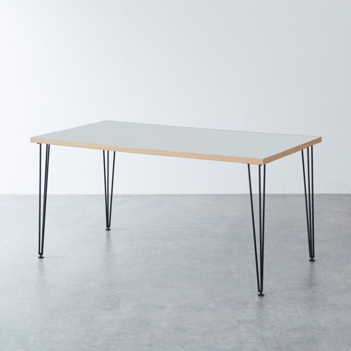 メラミン天板 ダイニングテーブル 幅150cm / スチール脚