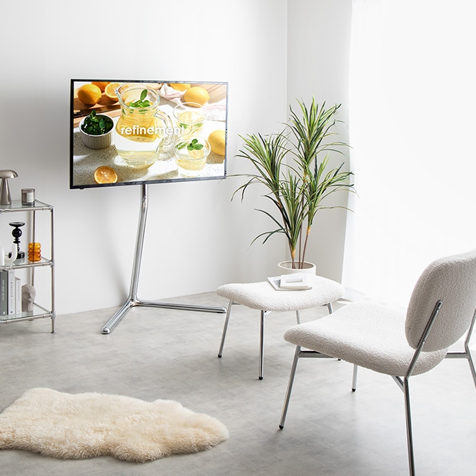 テレビスタンド 高さ調節 スイング機能 高さ134.5cm | 【カグカイーノ