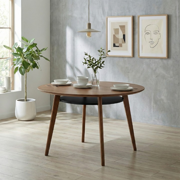 ダイニングテーブル 円形 直径120cm 4人掛け